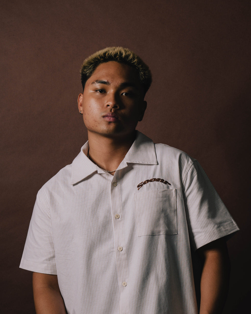 Soonr Pinstripe Shirt - Beige