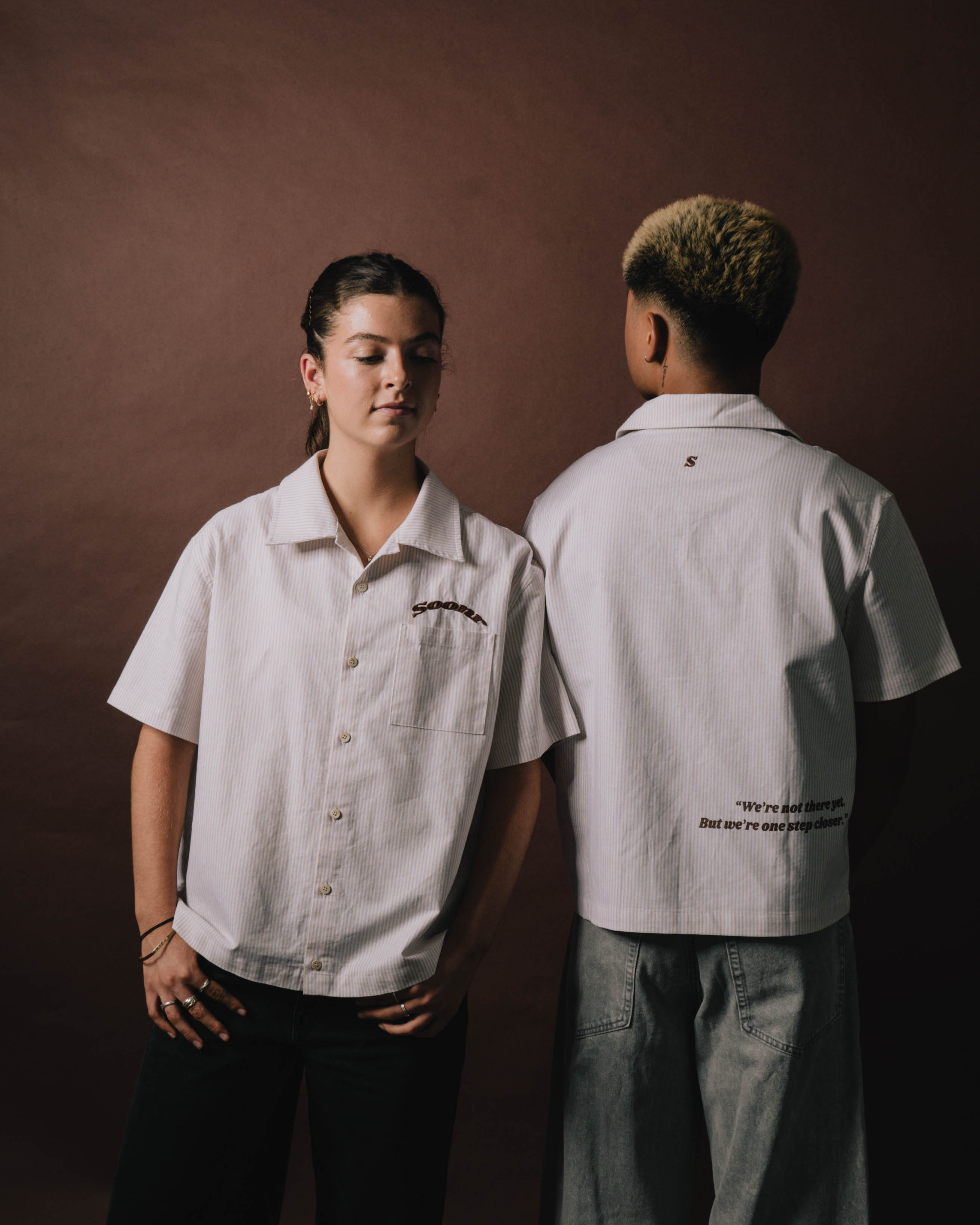 Soonr Pinstripe Shirt - Beige